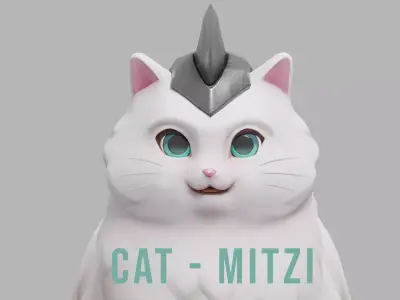 CAT - MITIZI  Low-poly 3D model