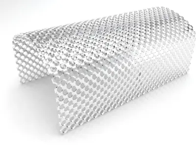 Structure with panels and perforations engineering and architect 3D model