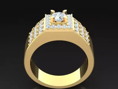 Luxury Men Rings Designs 4MR067 3D print model