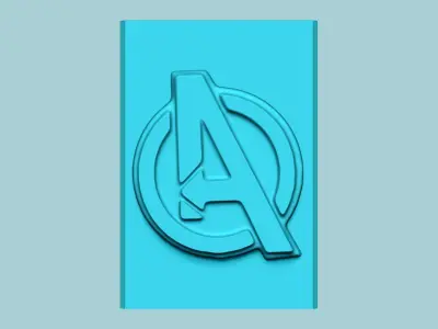 Stamp 107 - Avengers Logo - Fondant Decoration Maker Toy 3D print model