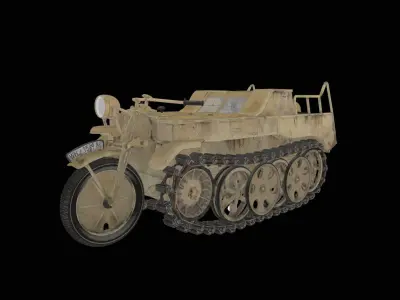 NSU Kettenkrad Low-poly 3D model