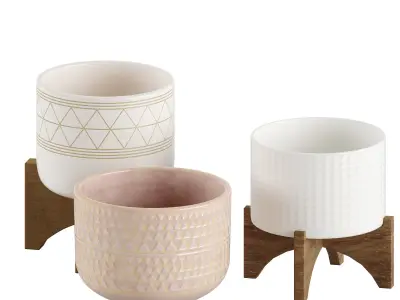 Vases set 3D model