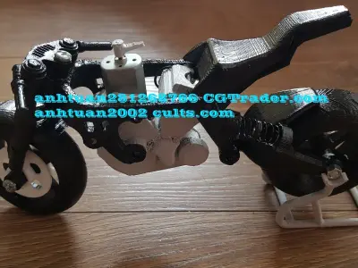 Ducati V4 SportBike Motorcycle miniature 3D print model