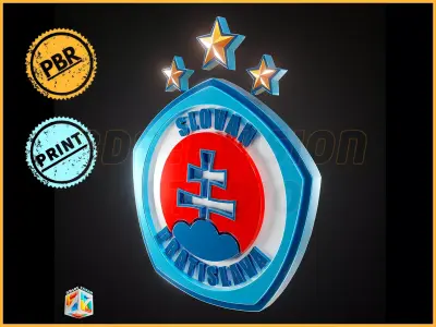 Slovan Bratislava logo - Cinematic - 3D print 3D model
