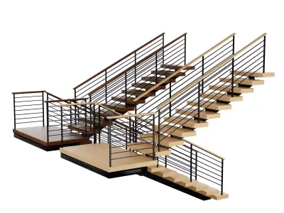 staircases Low-poly 3D model