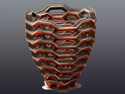 The Vessel Staircase Hudson Yards New York City 3D model