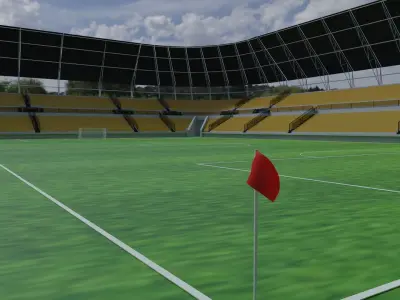 Football Stadium Low-poly 3D model get