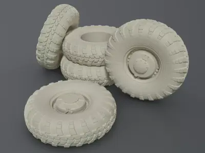 BTR-60P PA PB wheel and tire 13 00-18 3D print 3D print model