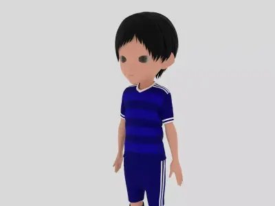Soccer - Football  Player Low-poly 3D model