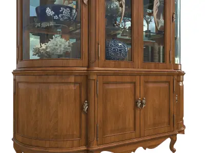 Classic Display Cabinet and Decoration 3 3D model