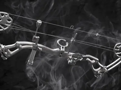 Compound Bow Low-poly 3D model