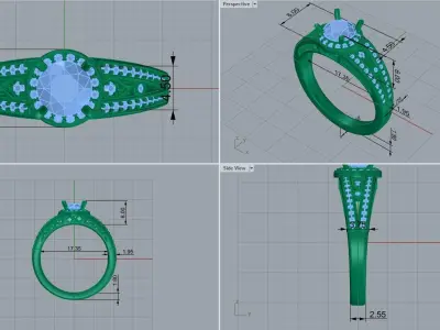 ring code  493 3D print model