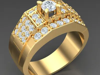 Luxury Men Rings Designs 5MR027 3D print model