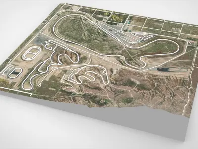 Willow Springs International Motorsports Park Rosamond USA 3D model
