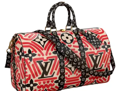 Louis Vuitton Bag Keepall Bandouliere 45 Crafty Red Low-poly 3D model