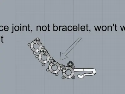 Elegant Tennis Necklace 3D Model  3D print model