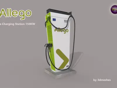 ALLEGO - Ultra Charging Station 150KW - PBR lowpoly Low-poly 3D model