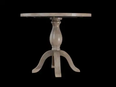 Round Jozy Table acacia wood Low-poly 3D model