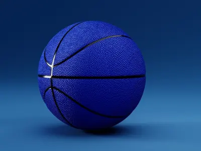 Basketball - Orange and Blue 3D model