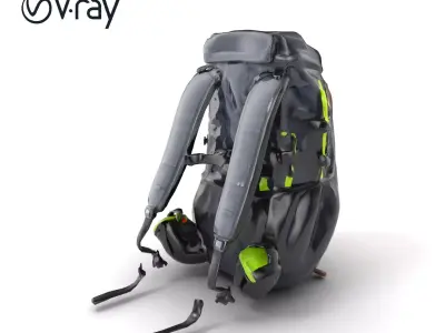 Advanced Sports Backpack with Modular Design model pack Low-poly 3D model