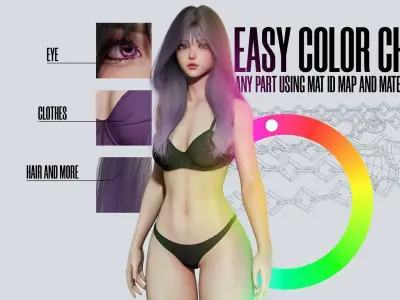 K-POP SERIES Mina - Game Ready Low-poly 3D model