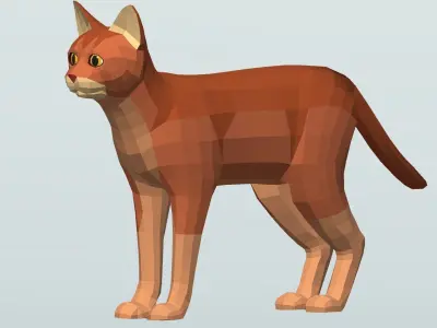 LowPoly Cats pack Low-poly 3D model