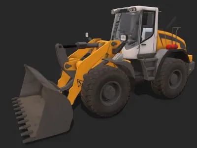  Buldozer Low-poly 3D model