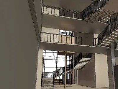 CULTURAL CENTER -compelete revit project -P5 3D model