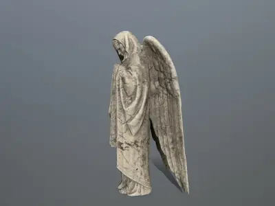 Angel Statue 01 Low-poly 3D model