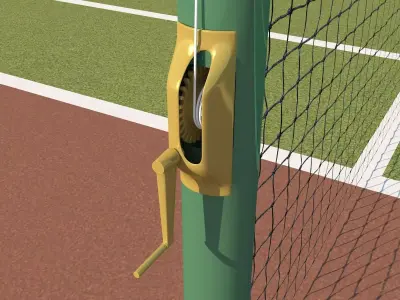 Detailed Tennis Court Low-poly 3D model