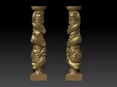 dragon column 02 3D print model