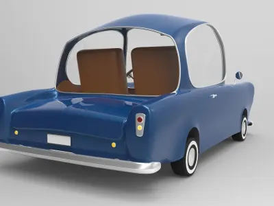 Cartoon Car Low-poly 3D model