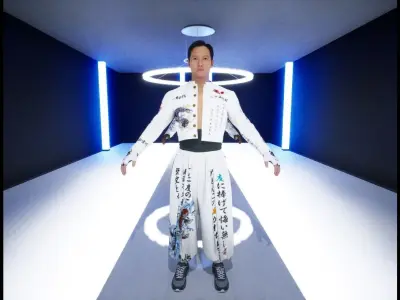 Bosozoku Gang Style Clothing Pack 3D model