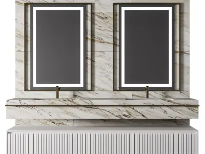 Luxury Bathroom 215 3D model