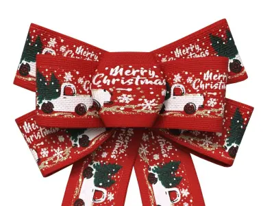 Christmas Bow Ribbon 16 Low-poly 3D model