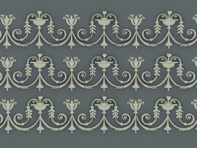 ornament baroque V2 3D model