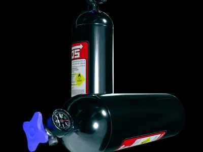 Nitrous cylinder Low-poly 3D model
