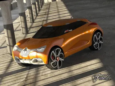 Renault Capture Concept and Garage 3D model