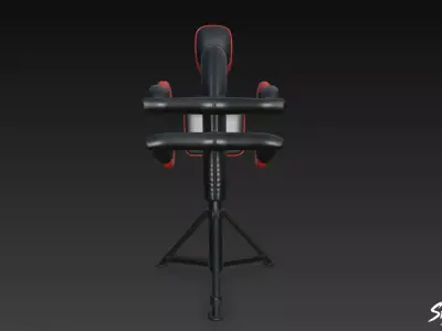 Freestanding Boxing Trainer Low-poly 3D model