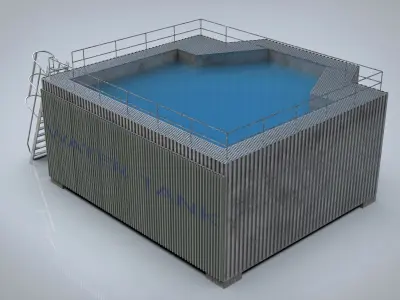 Water tank 3D model