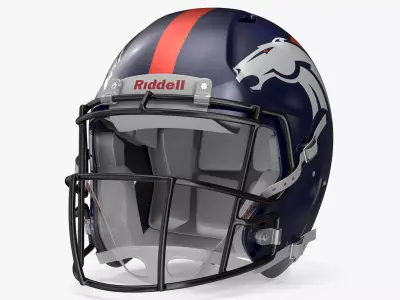 Denver Broncos American Football Helmet 3D model