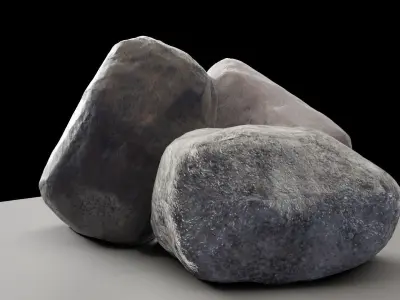 Rocks Pack low poly Free 3D model
