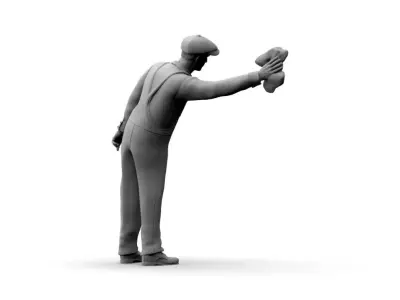 Gas Station Staff 3D print model