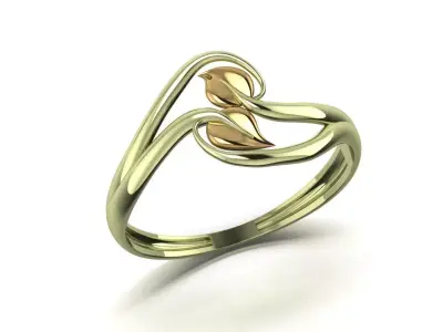 Leaf Ring 2 3D print model