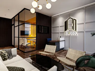 Office 3D  InteriorDesign Low-poly 3D model