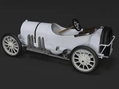 Mercedes GP 1908 oldtimer 3D model
