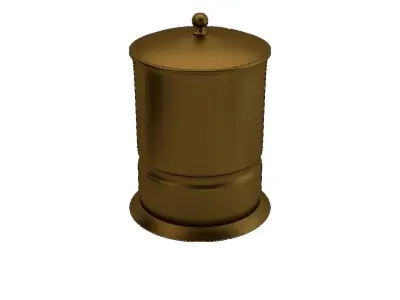 Brass Trashcan 3D model