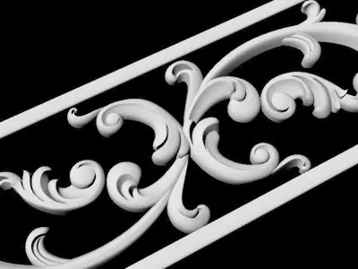 Central decor ornament for furniture 3D model 483
