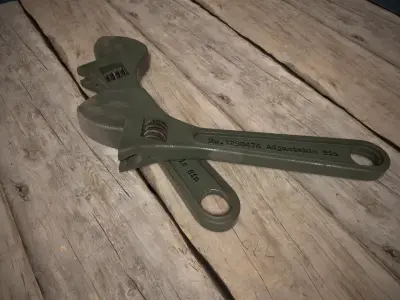 3D Adjustable wrench 3D model