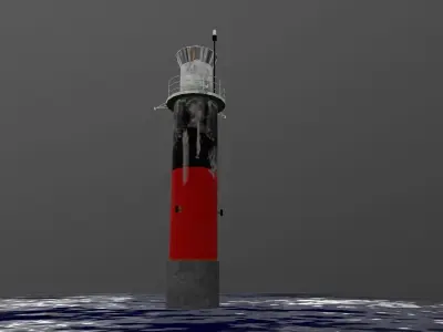 Light House Pinhatten Low-poly 3D model